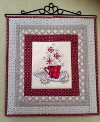Christmas wall carpet cross stitch free embroidery design