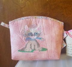 Add Charm to Your Cosmetic Bag with the Kitty Free Embroidery Design