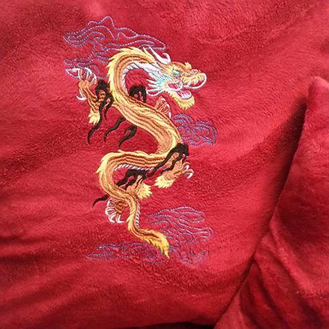 Oriental dragon free embroidery design