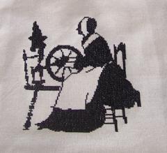 Distaff cross stitch free embroidery design