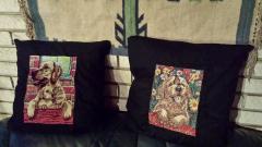 Two cushion with dogs photo stitch free embroidery design