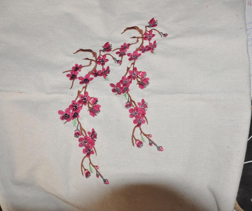 apple bloosoms free embroidery design