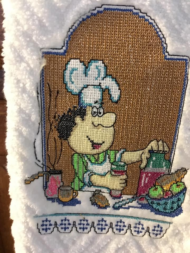 Chef cross stitch free embroidery design