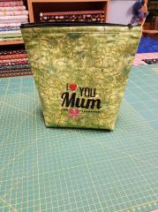 Handbag with I love you Mum free embroidery design