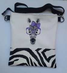 Bag with zebra free design for embroidery machine