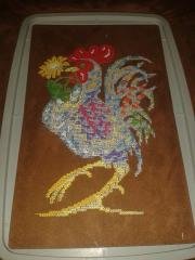 Rooster cross stitch pattern free embroidery in hoop