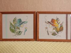 Two tea fairy cross stitch free embroidery design in fram