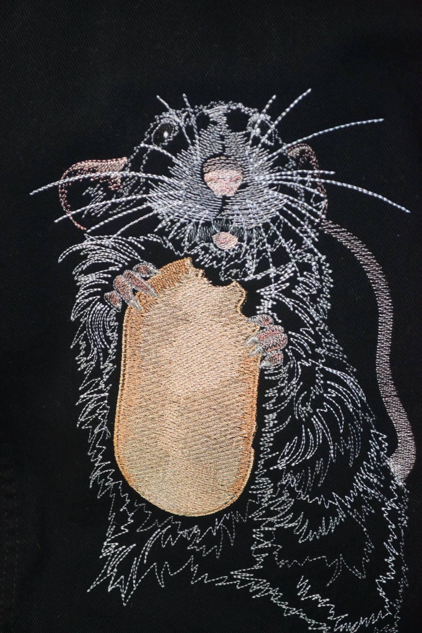 Rat free embroidery design