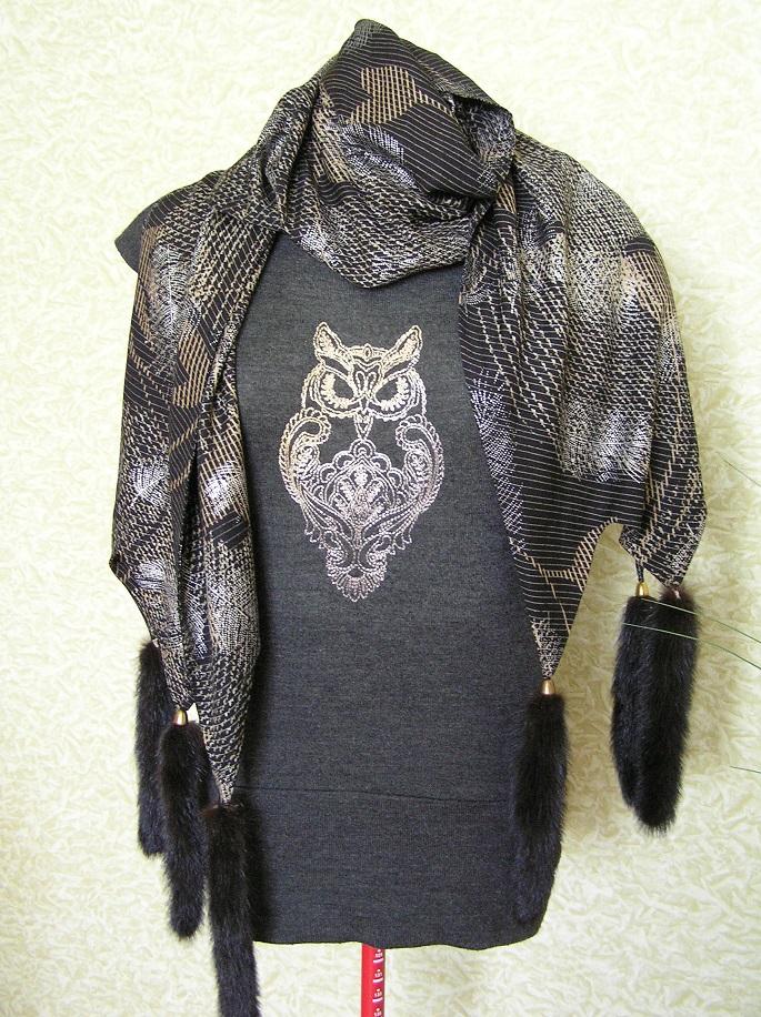 Fashion shirt with Owl blend free embroidery design
