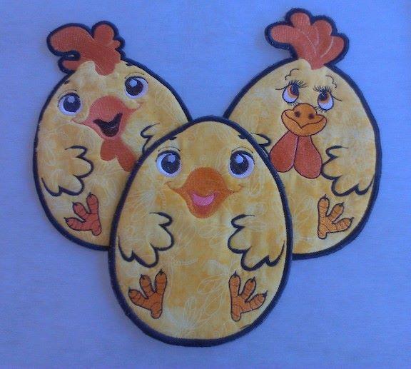 Rooster kitchen potholder free embroidery designs