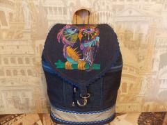 Creating Backpacks with Vibrant Owl in Color Free Embroidery Design