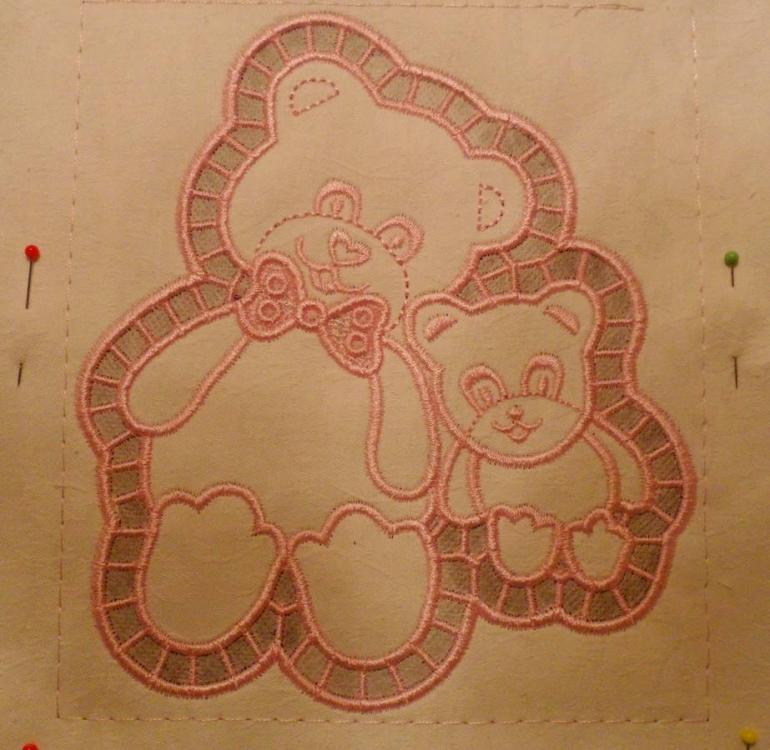 Embroidery teddy bear design