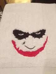 Jokers smile machine embroidered design