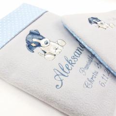 Baby set with Chase dog embroidery design