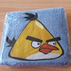 Towel with Chuck from angry birds embroidery design