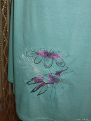 Shirt with Flowers free embroidery design