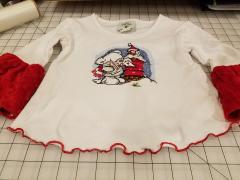 Christmas outfit with Letter for Santa machine embroidery design