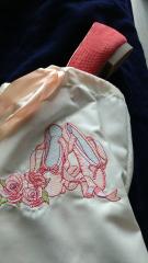 Crafting Ballet Shoes Bags with Elegant Pointe Embroidery Design