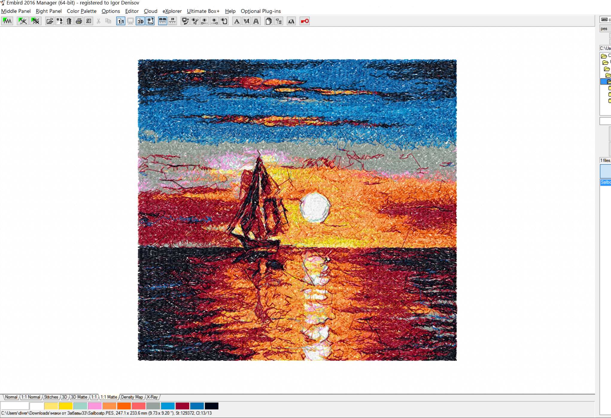 Sailboat photo stitch free embroidery design - Photo ...