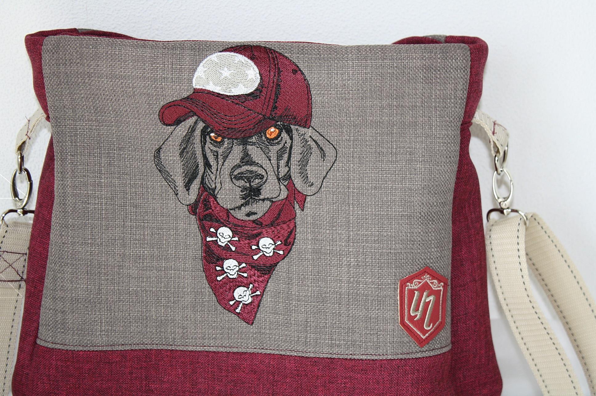 Canine Classic: Artful Creation of Stylish Dachshund Embroidered Bag ...