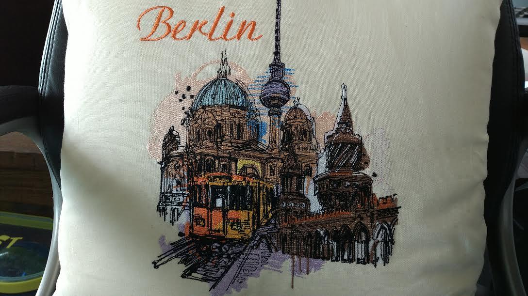 Berlin view embroidery design