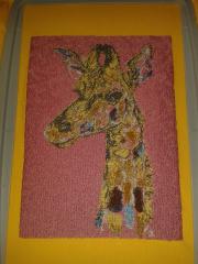 Carpet with Head of giraffe embroidery design