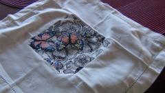 Cotton napkin with Gorgeous butterfly embroidery design