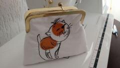 Whimsical Cat-Embroidered Wallet Perfect Blend of Style Functionality