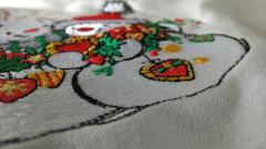 Snowman with Christmas toy embroidery design