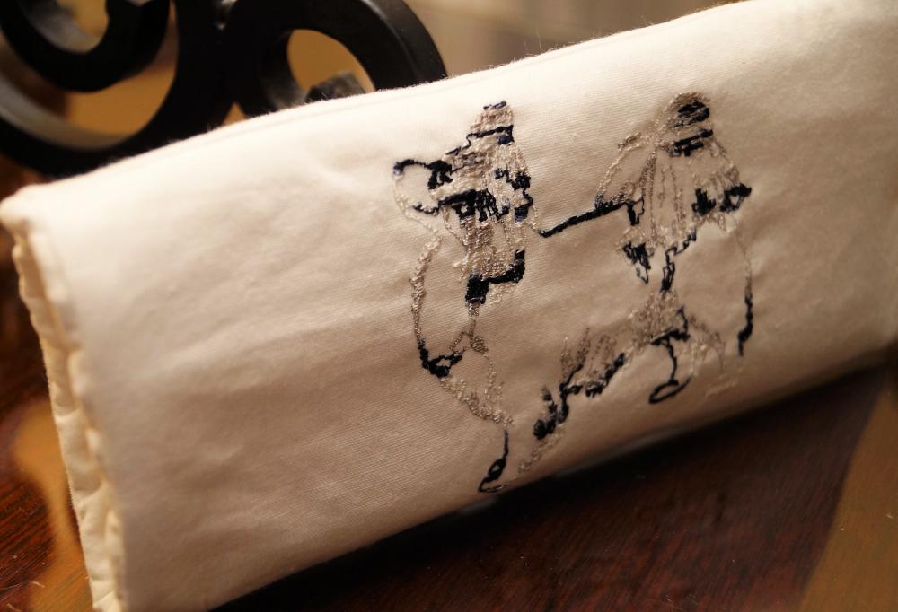 Embroidered free dog design