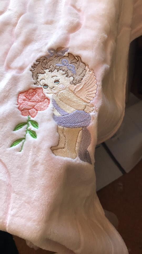 Baby angel embroidery design