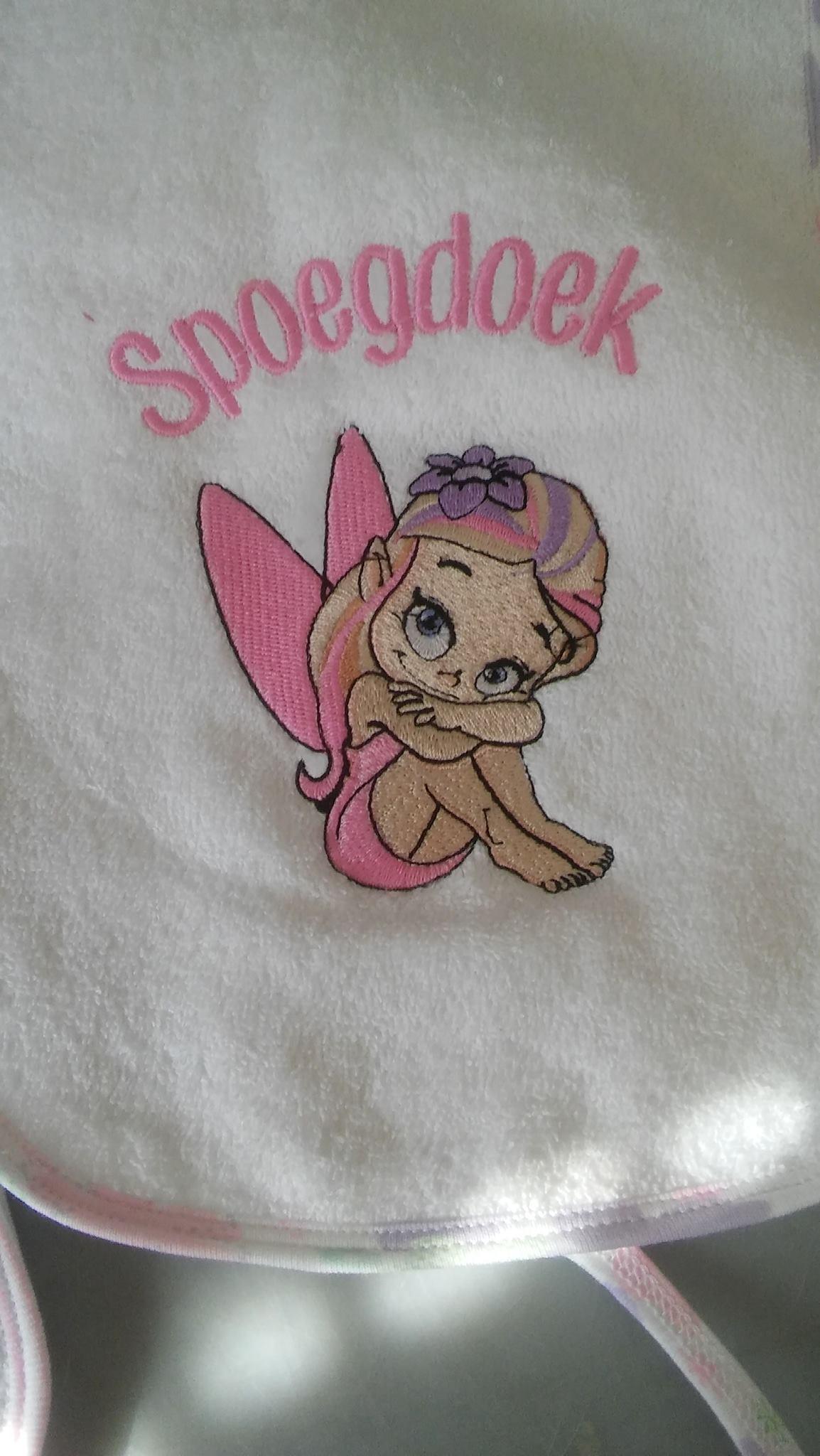 Baby bibs with Pretty fairy embroidery design