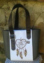 Transforming a Simple Leather Bag with Dreamcatcher Embroidery Design