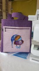 Whimsical Wisdom: Love is Patient, Love is Kind Embroidered Owl Bag