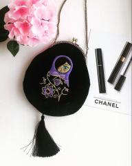 Charming Nesting Doll Embroidered Handbag: A Blend of Fashion