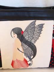 Bag with Fairy with wings free embroidery design