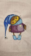 Little owl embroidery design