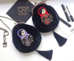 Express Unique Style with Nesting Doll Embroidery Design Handbags