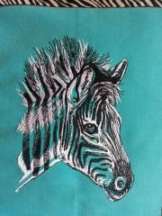Zebra head embroidery design