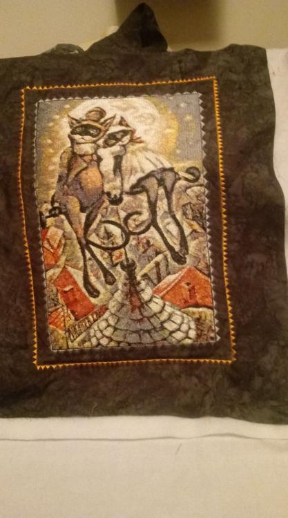 Two strange cat photo stitch free embroidery design