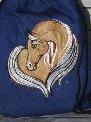 Bag with Horse Heart Embroidery Design: Unleash Equestrian Passion