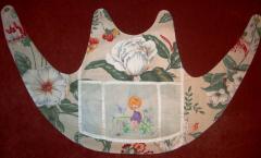 Apron embroidered with the baby machine embroidery design