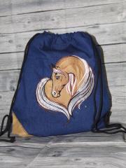 Showcase Love for Horses with a Heartfelt Embroidery Design on Bag