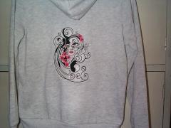 Hoodie with Girl-spring free embroidery design