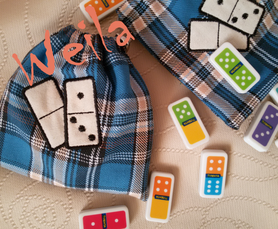 Domino game free embroidered design