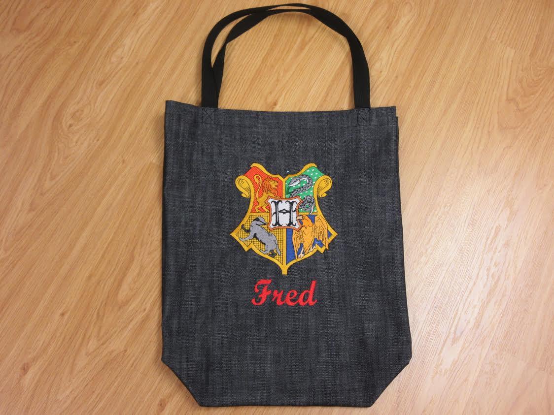 Hogwarts Pride: Denim Bag for Harry Potter Fan Hogwarts design