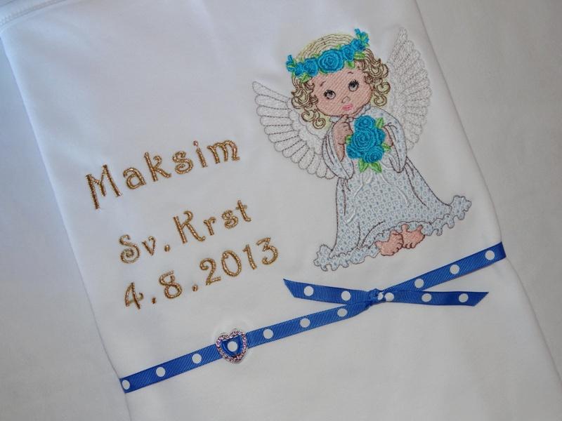 Newborn gift with Little angel embroidery design