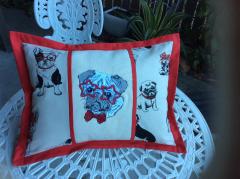 Adorn Your Home with a Stylish Embroidered Pillow Featuring a Dog in Star Glasses Design