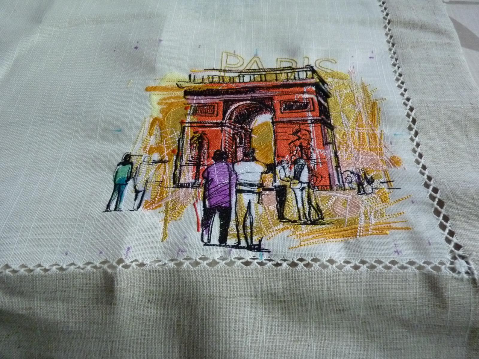 Arc de Triompe in Paris embroidery design