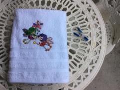 Embroidered towel with Little fairy design